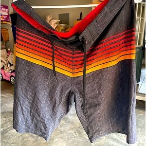 Burnside Red/Grey Men’s Board Shorts